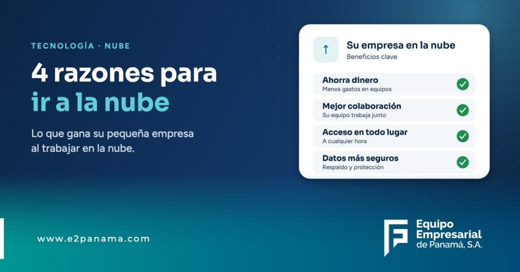 Pequeña empresa trabajando en la nube