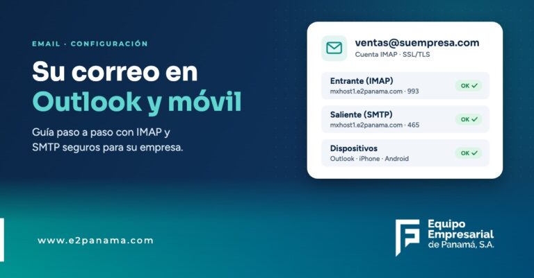 Configurar correo empresarial en Outlook y en el celular