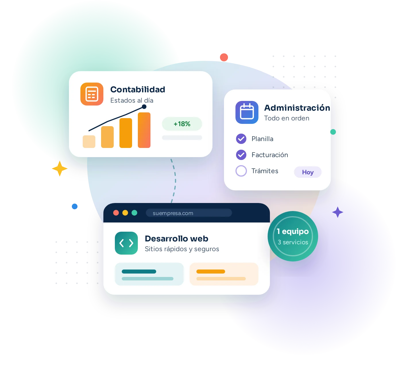 Servicios de contabilidad, administración y desarrollo web para pymes en Panamá