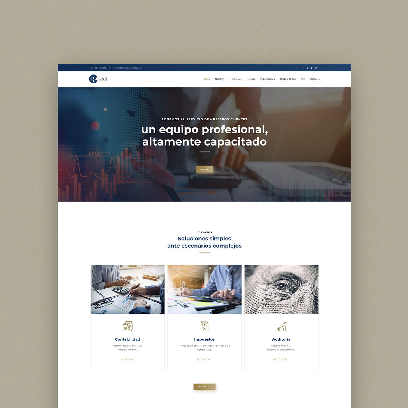Nuevo Sitio Web RC Tax Consulting, S.A.