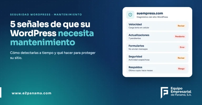 Mantenimiento WordPress: diagnóstico de velocidad, actualizaciones, formularios, seguridad y respaldos de un sitio