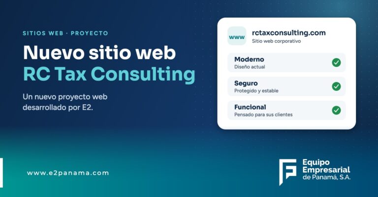 Nuevo sitio web RC Tax Consulting – E2 Panamá